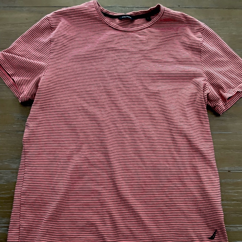 NAUTICA Pink with Micro Stripes Tee